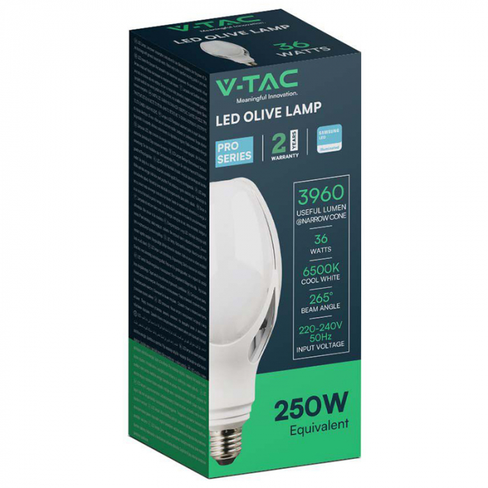 Bec led e27 36w 4000k alb neutru cip samsung V-tac [7]