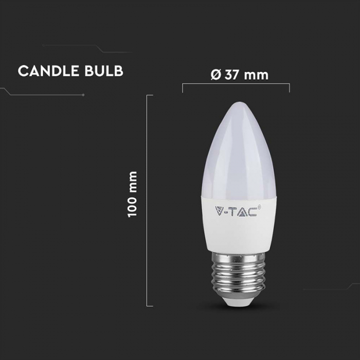 BEC LED E27 4.5W 3000K ALB CALD [4]