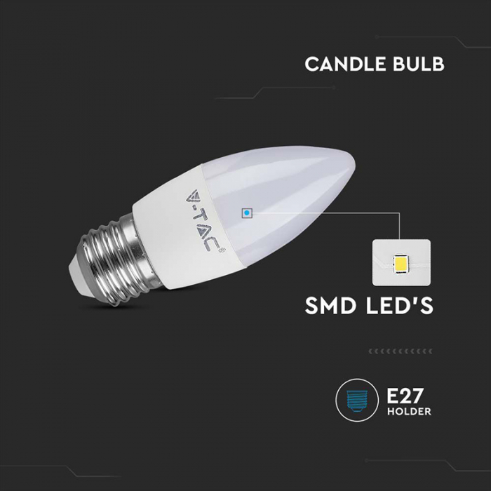 BEC LED E27 4.5W 3000K ALB CALD [5]