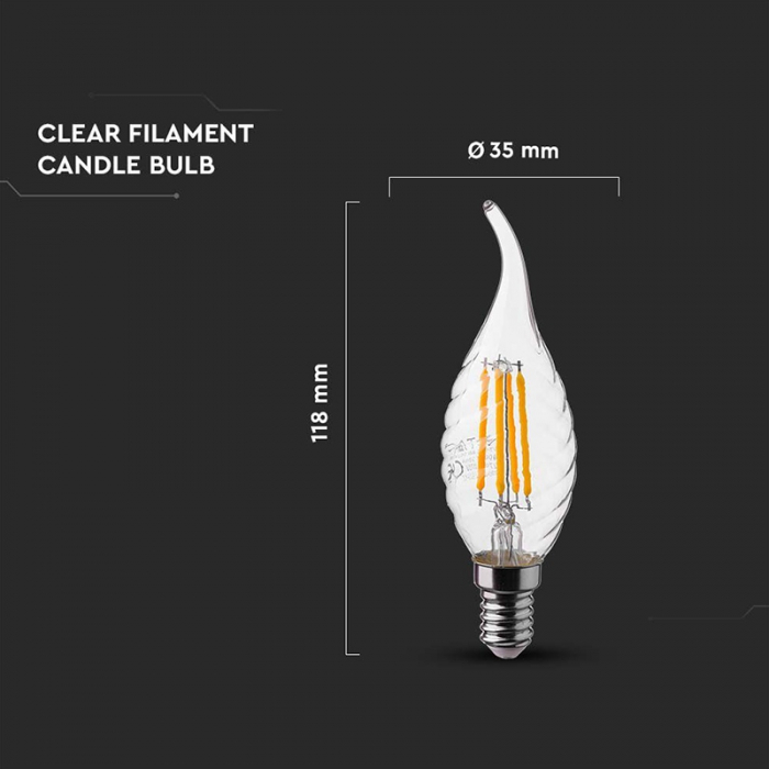BEC LED FILAMENT E14 4W 4000K [4]