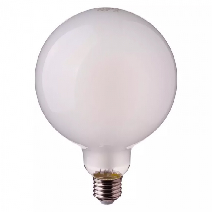 BEC LED G125 E27 7W CU FILAMENT 2700K ALB CALD STICLA MATA [2]