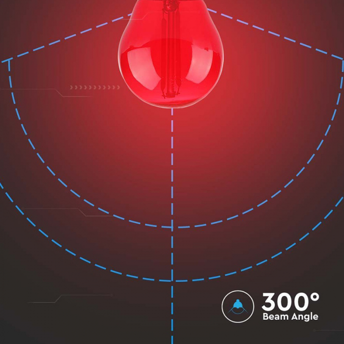 BEC LED G45 E27 2W CU FILAMENT LUMINA ROSIE [6]