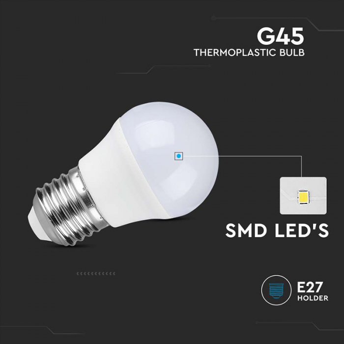 BEC LED G45 E27 4.5W 6500K ALB RECE [4]