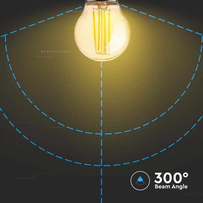 BEC LED G45 E27 4W CU FILAMENT 2200K ALB CALD [6]