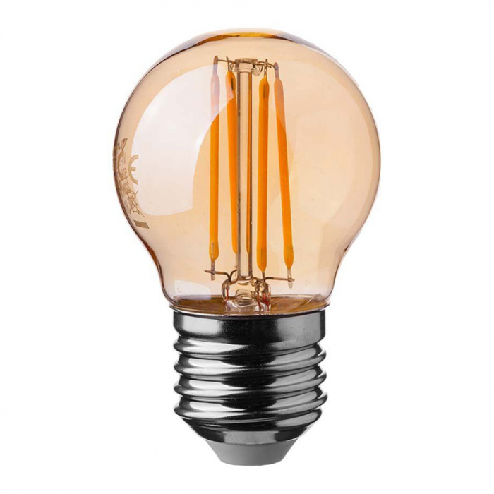 BEC LED G45 E27 4W CU FILAMENT 2200K ALB CALD [2]