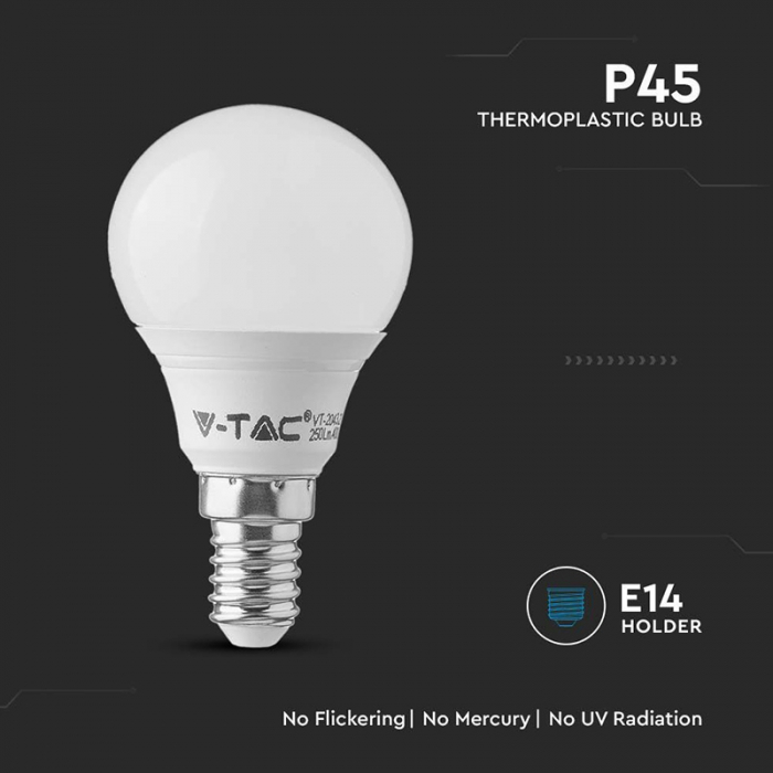 BEC LED P45 E14 4.5W 3000K ALB CALD, CIP SAMSUNG [6]