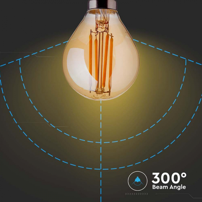Bec led p45 e14 4w filament 2200k alb cald V-tac [6]
