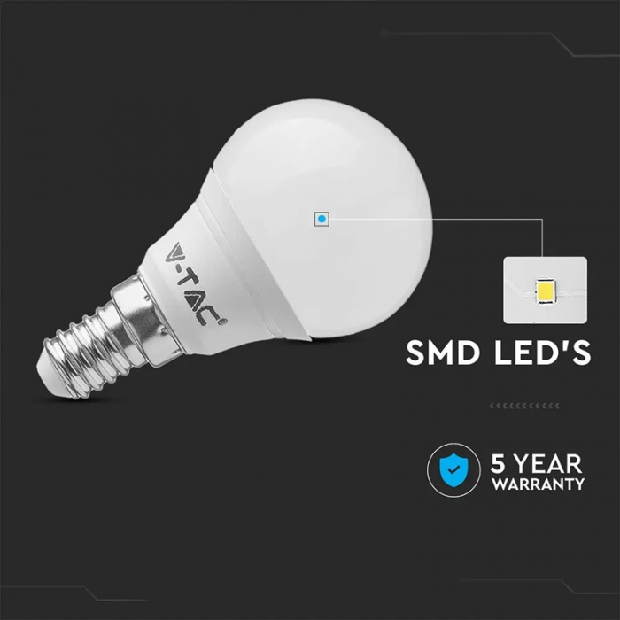 BEC LED P45 E14 5.5W 4000K ALB NEUTRU, CIP SAMSUNG [7]
