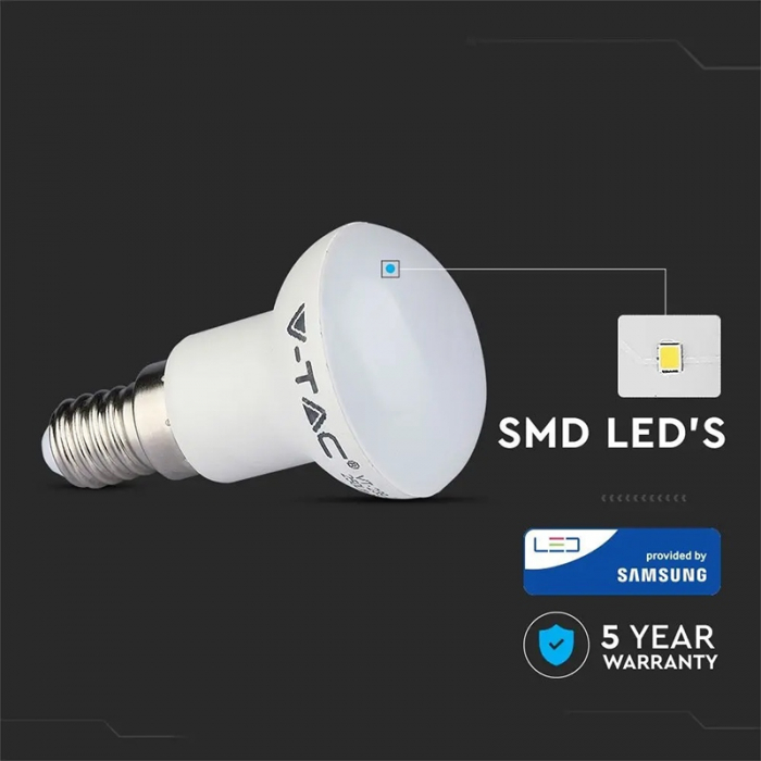 Bec led r39 e14 3w 4000k alb neutru, cip Samsung V-tac [5]