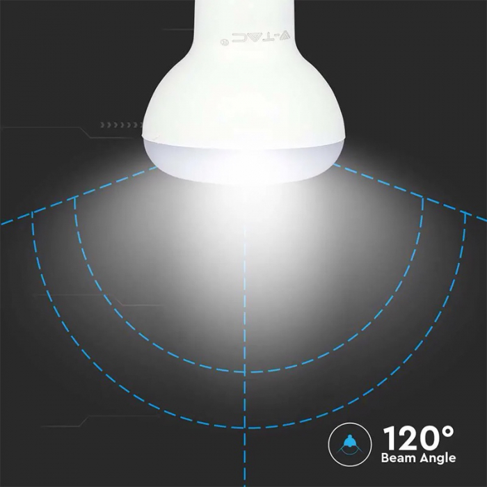 Bec led r50 e14 4.8w 6400k alb rece, cip samsung V-tac [7]