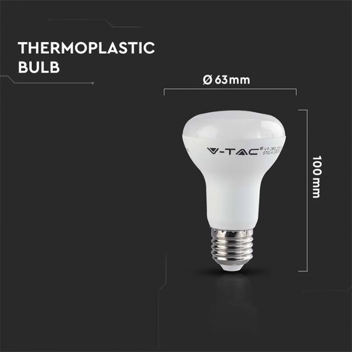 BEC LED R63 E27 8.5W 3000K ALB CALD, CIP SAMSUNG [4]