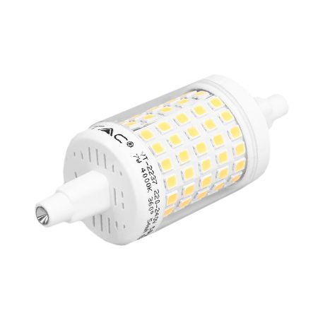 Bec led r7s 7w 6400k alb rece 78mm V-tac [1]