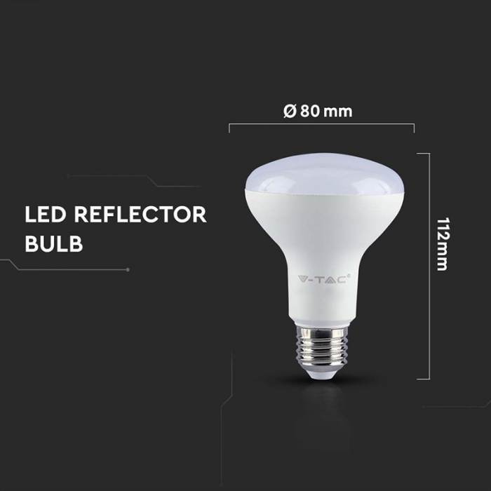 BEC LED R80 E27 10W 4000K ALB NETRU, CIP SAMSUNG [5]