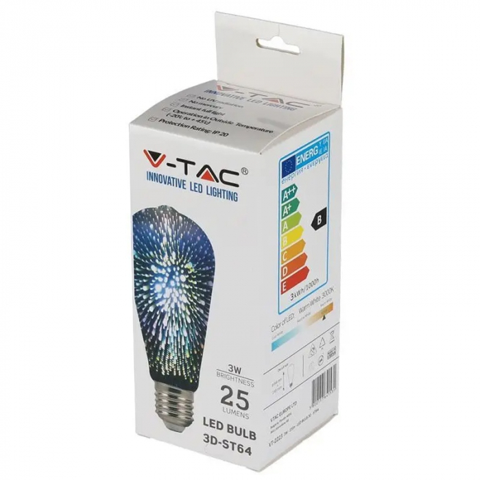 BEC LED ST64 E27 3W CU FILAMENT 3000K ALB CALD MODEL 3D [3]