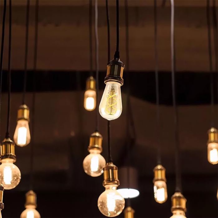 BEC LED ST64 E27 5W CU FILAMENT 2200K ALB CALD MODEL VINTAGE [4]