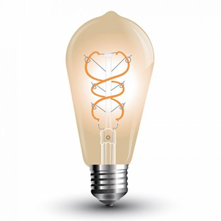 BEC LED ST64 E27 5W CU FILAMENT, REGLABIL 2200K ALB CALD [1]
