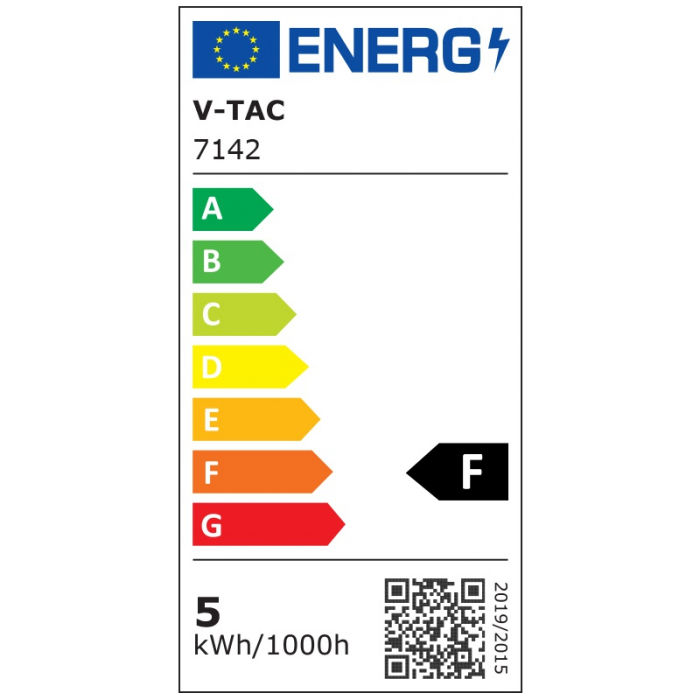 Bec led t30 e27 cu filament 5w 2200k alb cald V-tac [2]