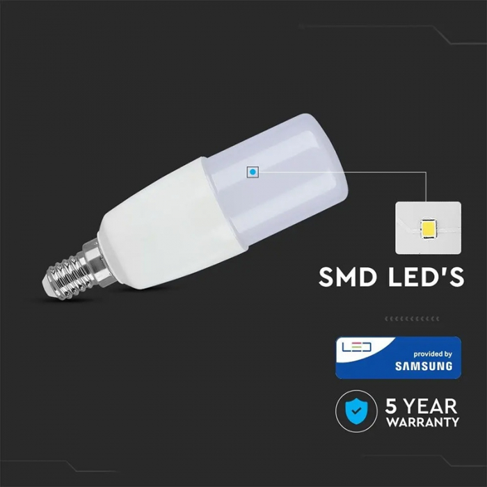 Bec led t37 e14 8w 4000k alb neutru V-tac [6]