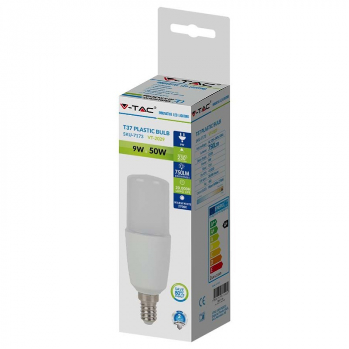 Bec Led T37 E14 9W 2700K ALB CALD [4]