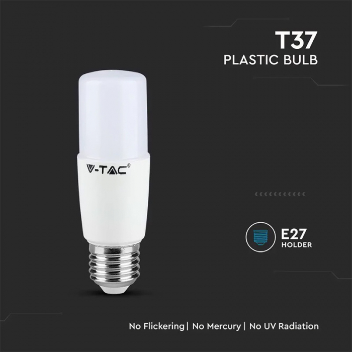 Bec led t37 e27 7.5w 6500k alb rece, cip Samsung V-tac [6]