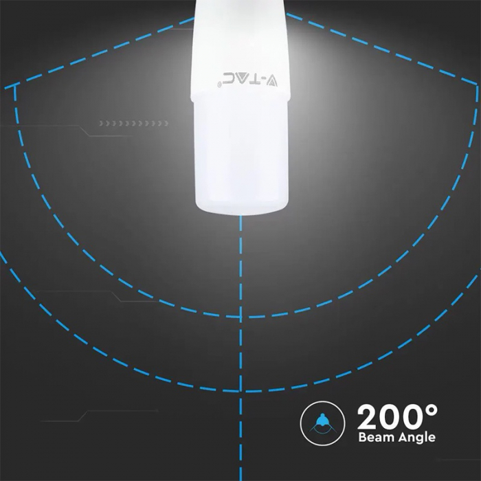 Bec led t37 e27 7.5w 6500k alb rece, cip Samsung V-tac [7]