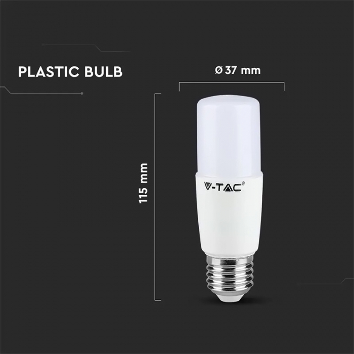 Bec led t37 e27 7.5w 6500k alb rece, cip Samsung V-tac [4]