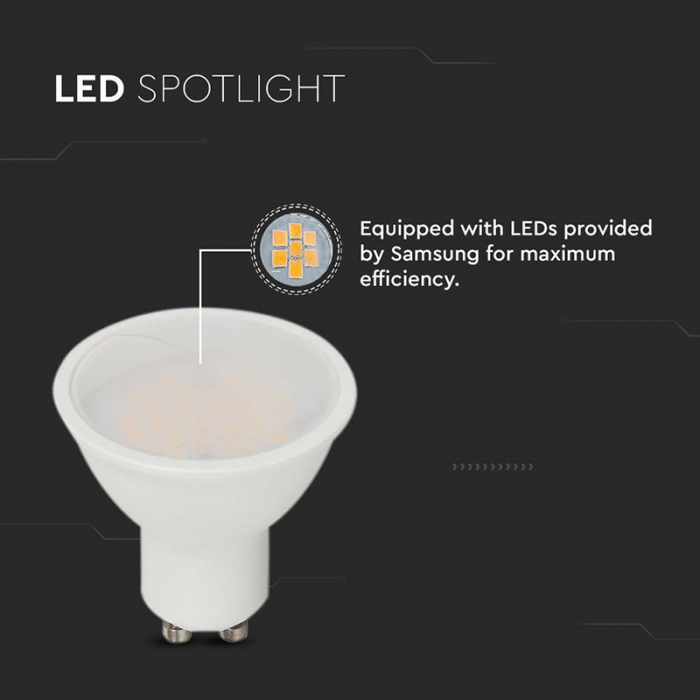 BEC SPOT LED GU10 10W 3000K ALB CALD, CIP SAMSUNG [6]