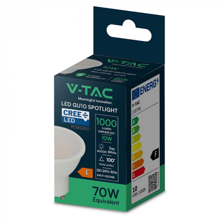 BEC SPOT LED GU10 10W 4000K ALB NEUTRU, CIP CREE [3]