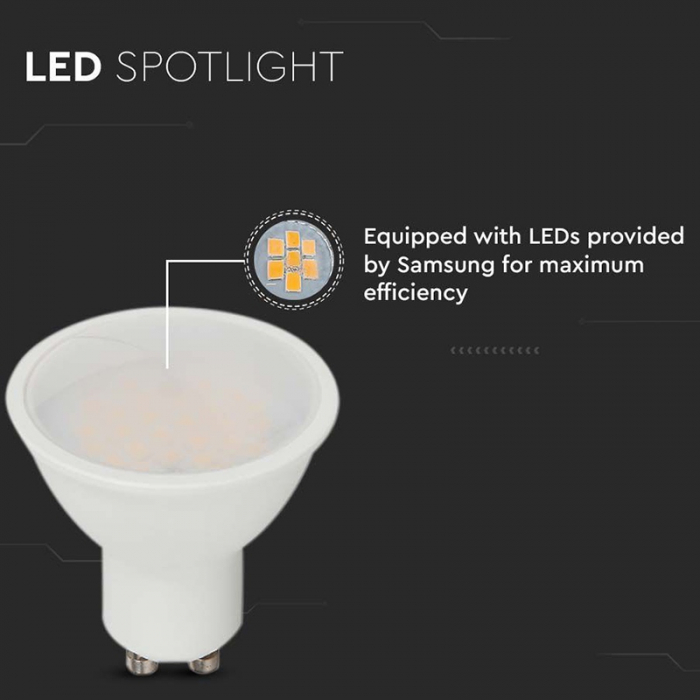 Bec spot LED GU10, 10W, 4000K, alb neutru, cip Samsung, V-TAC [6]