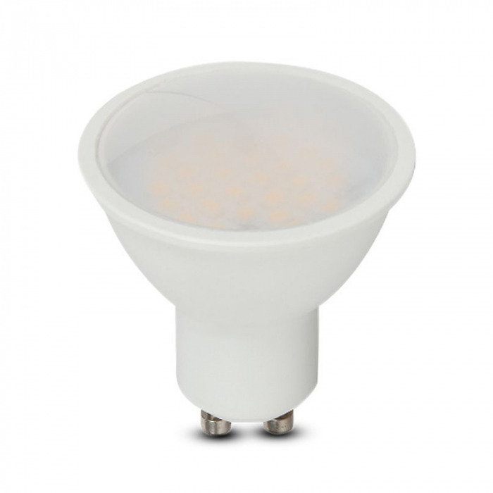 Bec spot LED GU10, 4.5W, 3000K, alb cald, cip Samsung, V-TAC, SKU-21201 [2]