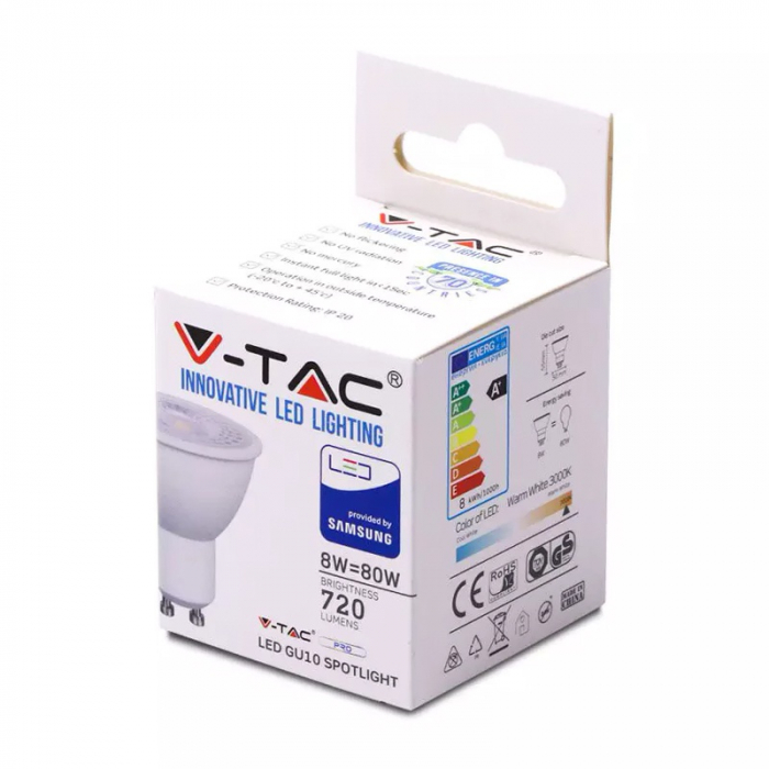 BEC SPOT LED GU10 8W 220-240V 4000K ALB NEUTRU [4]