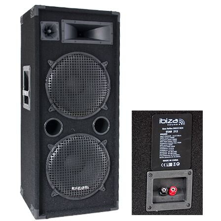 Boxa 400W RMS, 2x12"/30cm, 3 cai, 8 ohm, Ibiza Sound STAR212 [2]