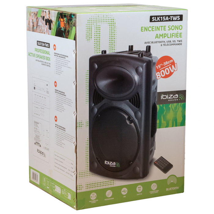 BOXA ACTIVA 15"/38CM 400W RMS USB/MP3/BT FUNCTIE TWS [6]