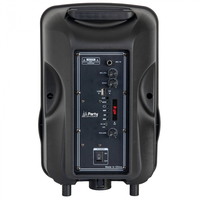 BOXA ACTIVA 8"/20CM 15W ILUMINAT LED CU BT/USB/MSD/FM + STAND + MICROFON [6]