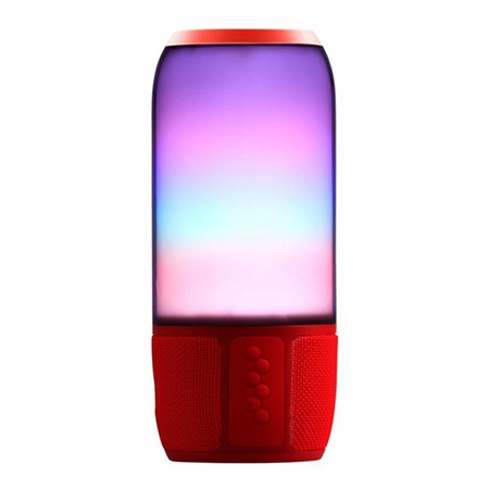 BOXA BLUETOOTH 2X3W USB/MSD/AUX ILUMINATA LED RGB - ROSU [1]