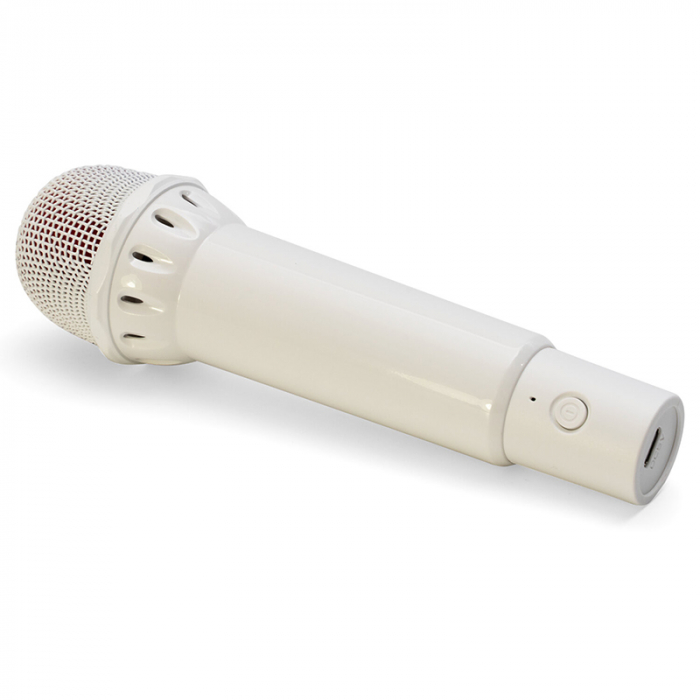 BOXA KARAOKE CU 2 MICROFOANE WIRELESS BT/USB/MSD/AUX - ALB [12]