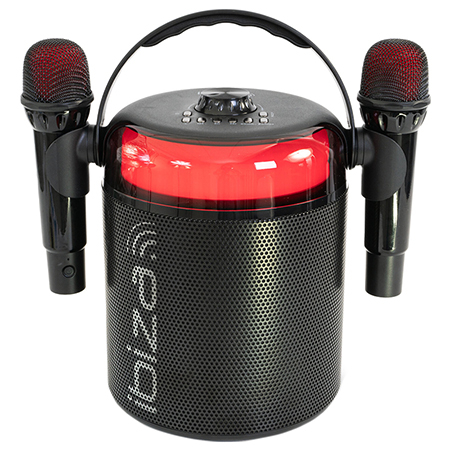 BOXA KARAOKE CU 2 MICROFOANE WIRELESS BT/USB/MSD/AUX - NEGRU [1]