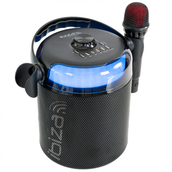 BOXA KARAOKE CU 2 MICROFOANE WIRELESS BT/USB/MSD/AUX - NEGRU [5]