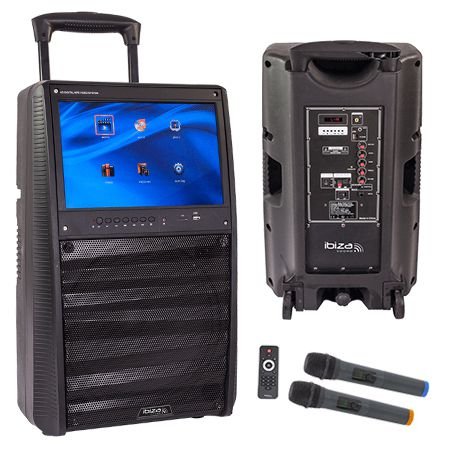 BOXA PORTABILA 12"/30CM 400W TIP KARAOKE CU ECRAN 15" [1]