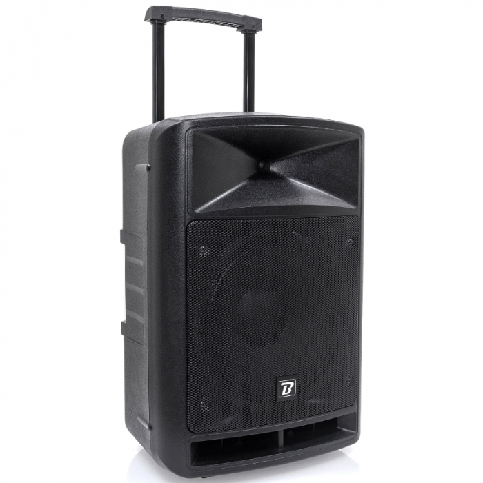BOXA PORTABILA 12''/30CM + TWEETER 250W BT/USB/FM/SD + 2MIC VHF [9]