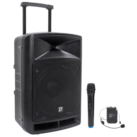 BOXA PORTABILA 12''/30CM + TWEETER 250W BT/USB/FM/SD + 2MIC VHF [1]