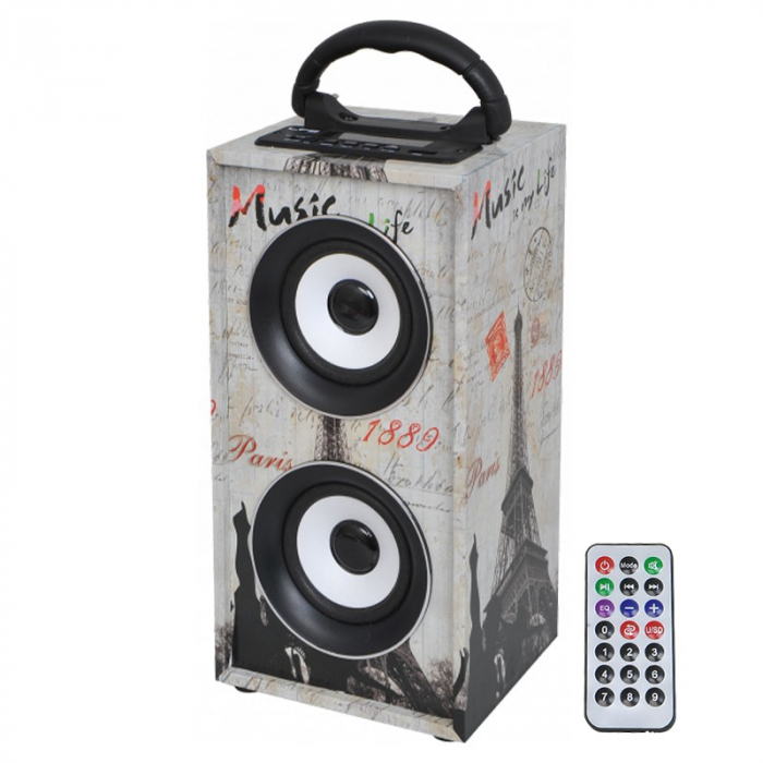 BOXA PORTABILA 12W CU USB/BT/SD/FM/AUX PARIS [3]