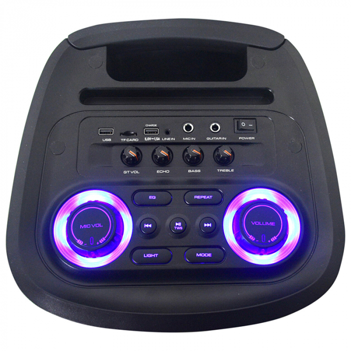 BOXA PORTABILA 2X10"/25CM TWS CU BT/FM/USB/SD [4]