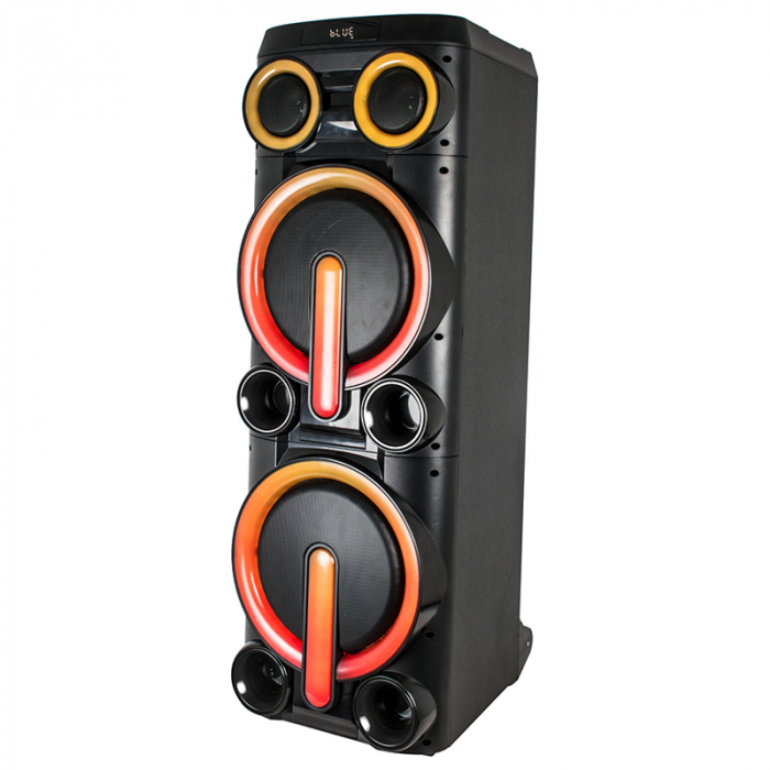 BOXA PORTABILA 2X10" BLUETOOTH/AUX/USB + MIC WIRELESS UHF [4]