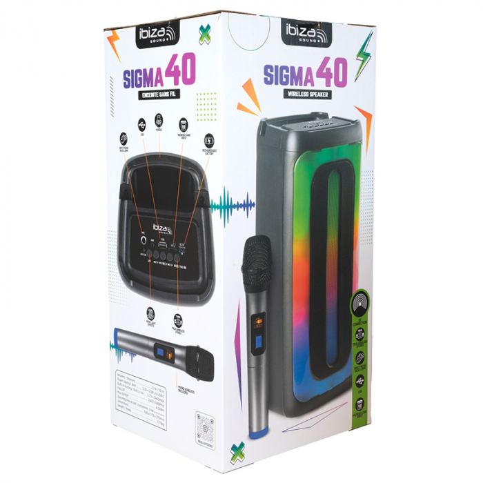 BOXA PORTABILA 2X4"/10CM 50W TWS BT/FM/USB/MSD [10]