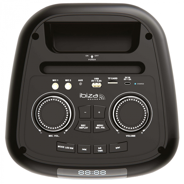 BOXA PORTABILA 2X8"/20CM 200W RMS CU USB/SD/BLUETOOTH [6]