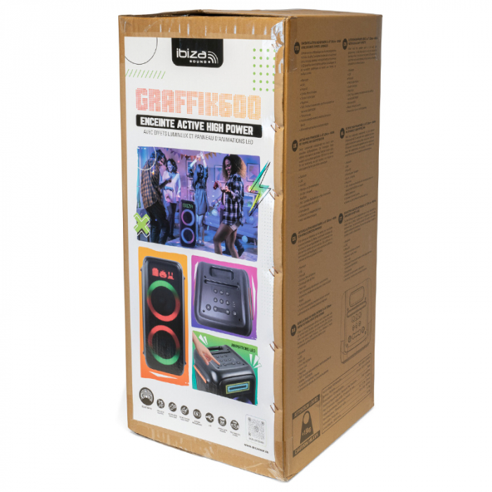 BOXA PORTABILA 2X8"/20CM 300W TWS BT/FM/USB/MSD [8]