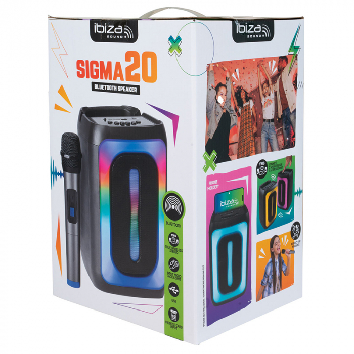 BOXA PORTABILA 4"/10CM 25W TWS BT/FM/USB/MSD [8]
