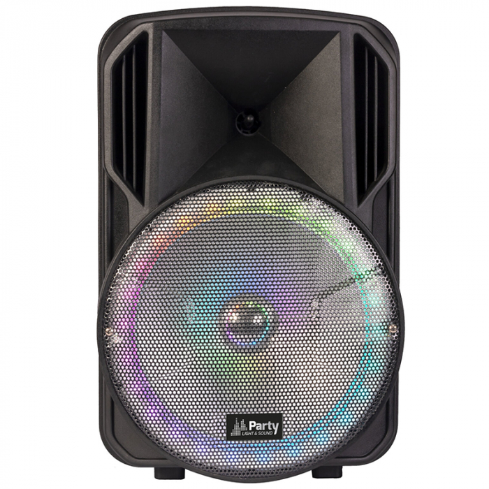 BOXA PORTABILA ILUMINATA LED 15"/38CM 50W RMS CU USB/SD/BT/FM [5]