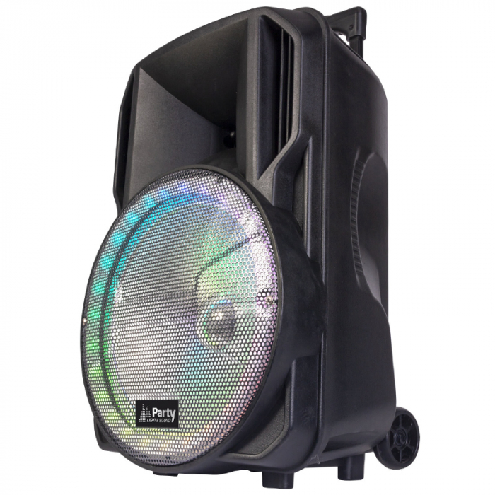 BOXA PORTABILA ILUMINATA LED 15"/38CM 50W RMS CU USB/SD/BT/FM [6]